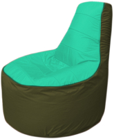 Бескаркасное кресло Flagman Трон Т1.1-1211 (бирюзовый/темно-оливковый) - 