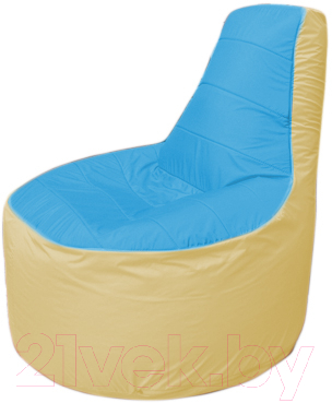 Бескаркасное кресло Flagman Трон Т1.1-1320 (голубой/бежевый)