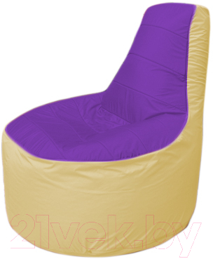 Бескаркасное кресло Flagman Трон Т1.1-1820 (фиолетовый/бежевый)