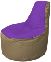 Бескаркасное кресло Flagman Трон Т1.1-1821 (фиолетовый/темно-бежевый) - 