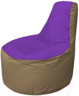 Бескаркасное кресло Flagman Трон Т1.1-1821 (фиолетовый/темно-бежевый)