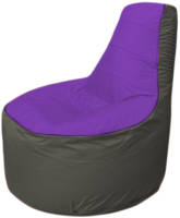 Бескаркасное кресло Flagman Трон Т1.1-1823 (фиолетовый/темно-серый) - 