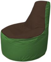 Бескаркасное кресло Flagman Трон Т1.1-1908 (коричневый/зеленый) - 