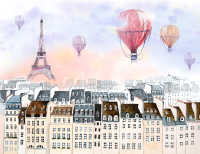 

Фотообои бесшовные Citydecor, Акварельный париж 2