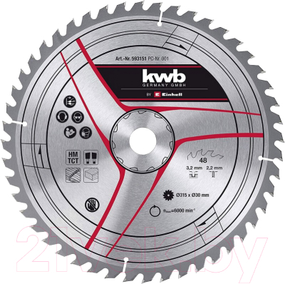 

Пильный диск KWB, 49593151