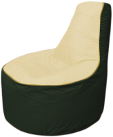 Бескаркасное кресло Flagman Трон Т1.1-2009 (бежевый/темно-зеленый) - 
