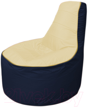 Бескаркасное кресло Flagman Трон Т1.1-2016 (бежевый/темно-синий)