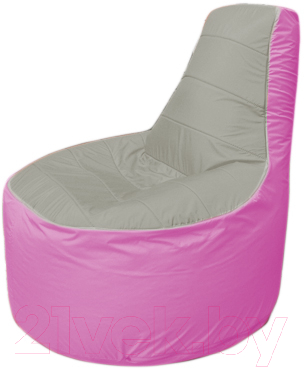 Бескаркасное кресло Flagman Трон Т1.1-2203 (серый/розовый)