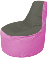 Бескаркасное кресло Flagman Трон Т1.1-2303 (темно-серый/розовый) - 