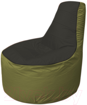 Бескаркасное кресло Flagman Трон Т1.1-2410 (черный/оливковый)