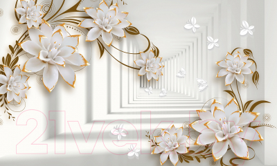 

Фотообои бесшовные Citydecor, Цветочная абстракция 8 3D