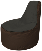 Бескаркасное кресло Flagman Трон Т1.1-2419 (черный/коричневый) - 