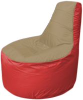 Бескаркасное кресло Flagman Трон Т1.1-2102 (темно-бежевый/красный) - 
