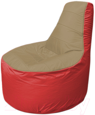 Бескаркасное кресло Flagman Трон Т1.1-2102 (темно-бежевый/красный)