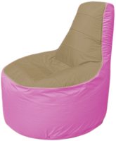 Бескаркасное кресло Flagman Трон Т1.1-2103 (темно-бежевый/розовый) - 