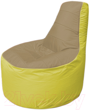 Бескаркасное кресло Flagman Трон Т1.1-2106 (темно-бежевый/желтый)