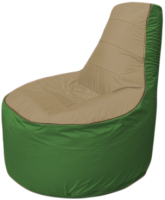 Бескаркасное кресло Flagman Трон Т1.1-2108 (темно-бежевый/зеленый) - 