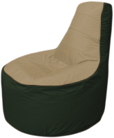 Бескаркасное кресло Flagman Трон Т1.1-2109 (темно-бежевый/темно-зеленый) - 
