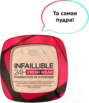 Пудра компактная L'Oreal Paris Infaillible 24h Fresh Wear тон 20 (9г)