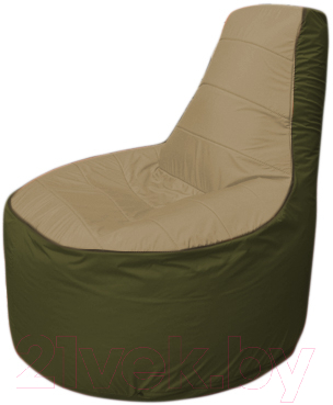 Бескаркасное кресло Flagman Трон Т1.1-2111 (темно-бежевый/темно-оливковый)