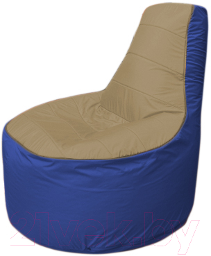 Бескаркасное кресло Flagman Трон Т1.1-2114 (темно-бежевый/синий)