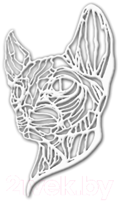 Декор настенный Arthata Сиамская кошка 30x40-V / 101-1 (белый)