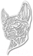 Декор настенный Arthata Сиамская кошка 50x70-V / 101-1 (белый) - 