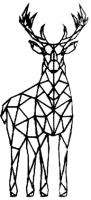 Декор настенный Arthata Благородный олень 25x50-B / 104-1 (черный) - 