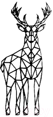 Декор настенный Arthata Благородный олень 25x50-B / 104-1 (черный)