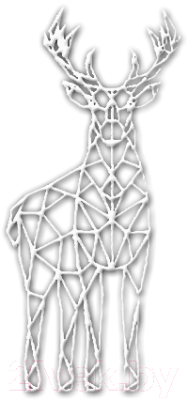 Декор настенный Arthata Благородный олень 40x80-V / 104-1 (белый)