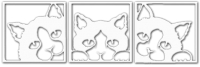 Декор настенный Arthata Три кота 130x40-V / 022-3 (белый) - 