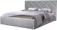 Двуспальная кровать Анмикс Софья с ламелями 160x200 (микровелюр Simple 31) - 