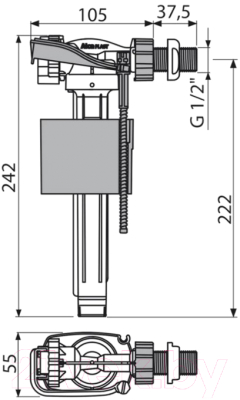 Арматура Alcadrain A160-1/2"-BL-01