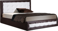 Двуспальная кровать Анмикс Аделия с ламелями 160x200 (кожзам SV6+SV2) - 