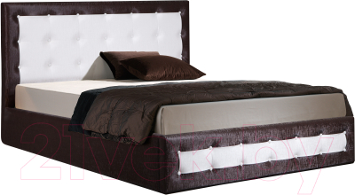 Двуспальная кровать Анмикс Аделия с ламелями 160x200 (кожзам SV6+SV2)