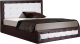 Двуспальная кровать Анмикс Аделия с ПМ 160x200 (кожзам SV6+SV2) - 