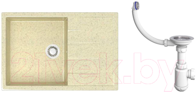 

Мойка кухонная Elmar, M-07 + cифон Sanplast Grand 3 1/2"