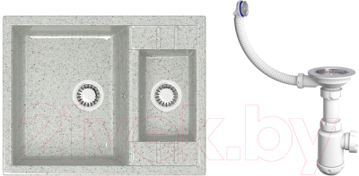 

Мойка кухонная Elmar, M-08 + cифон Sanplast Grand 3 1/2"