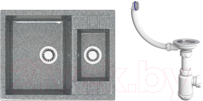 

Мойка кухонная Elmar, M-08 + cифон Sanplast Grand 3 1/2"