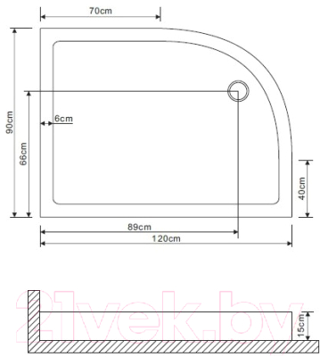 Душевой поддон Grossman 120x90 GR-41210920L