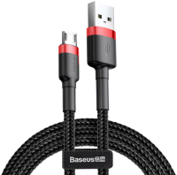 Кабель Baseus Cafule USB A - microUSB 2.4A / CAMKLF-B91 (1м, черный/красный) - 