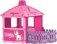 Детский игровой домик Dolu Для девочек с забором / 2511 - 