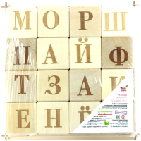 

Развивающая игрушка Уланик, Деревянные кубики с буквами и цифрами / NKUB02