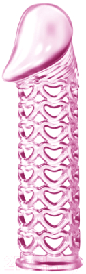 Насадка на пенис Baile Pink Heart / BI-026200 (розовый)