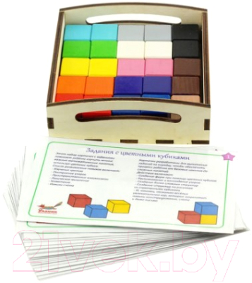 

Развивающий игровой набор Уланик, Цветные кубики и карточки / SCUB01C2501U