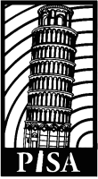 Декор настенный Arthata Пизанская башня 25x50-B / 107-1 (черный) - 