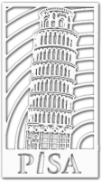 Декор настенный Arthata Пизанская башня 25x50-V / 107-1 (белый) - 