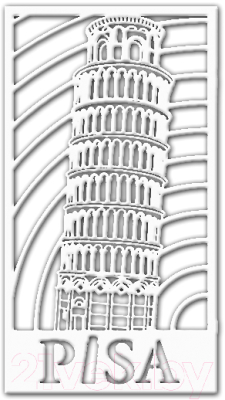 Декор настенный Arthata Пизанская башня 40x80-V / 107-1 (белый)