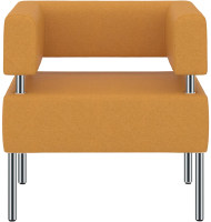 Кресло мягкое Euroforma МС МСK Kardif/Woolen 14 (оранжевый) - 