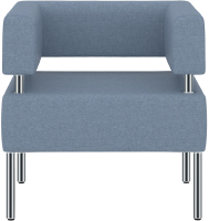 Кресло мягкое Euroforma МС МСK Kardif/Woolen 15 (светло-синий) - 